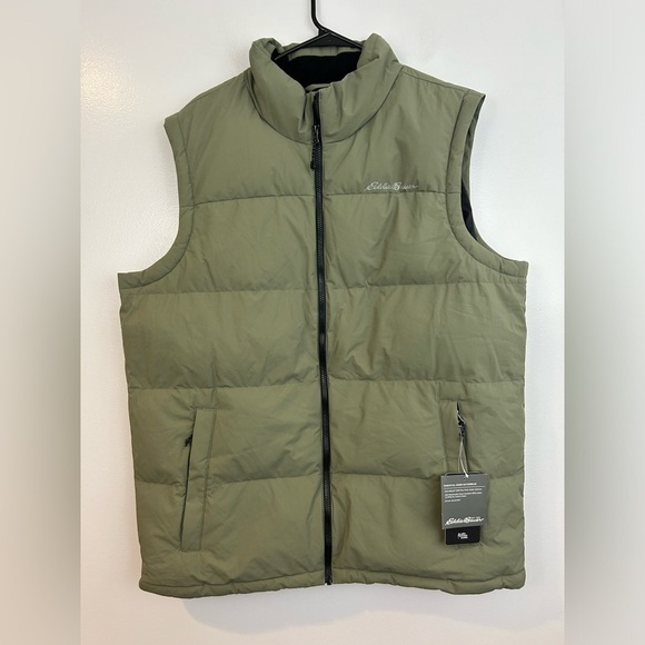 NWT Eddie Bauer Essential Down Vest Green Size Tall XL - Picture 2 of 14
